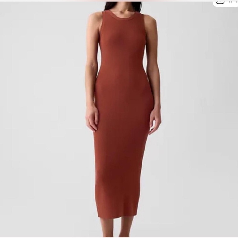 GAP Sleeveless Rust Midi Dress